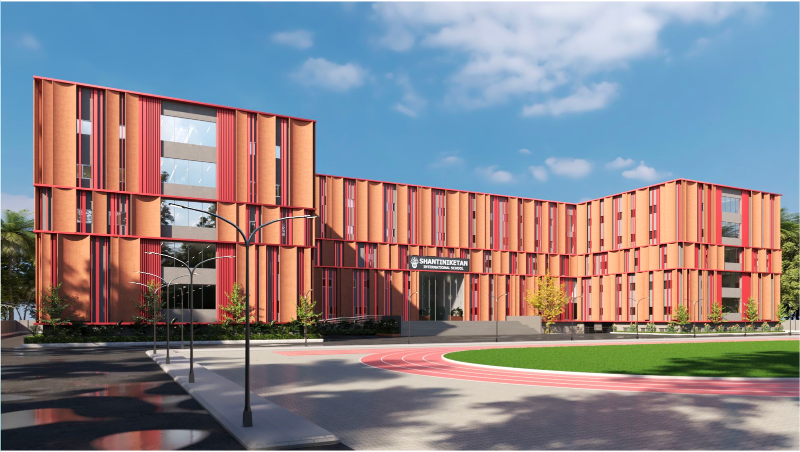 Shantiniketan International School Manneguda campus, architect's render